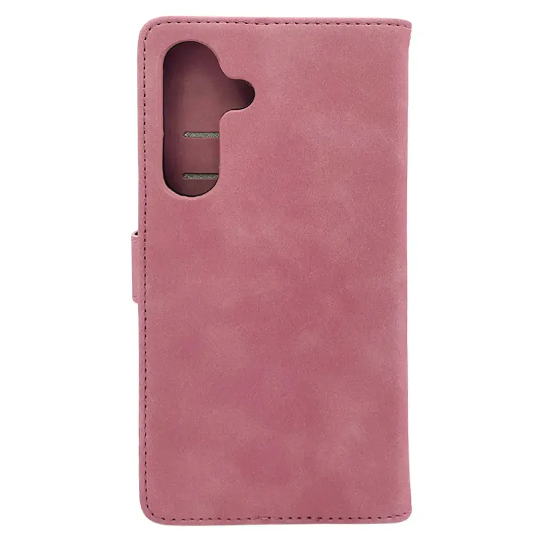 Samsung Galaxy S25 Plus/S24 Plus PU Leather Wallet Case Pink